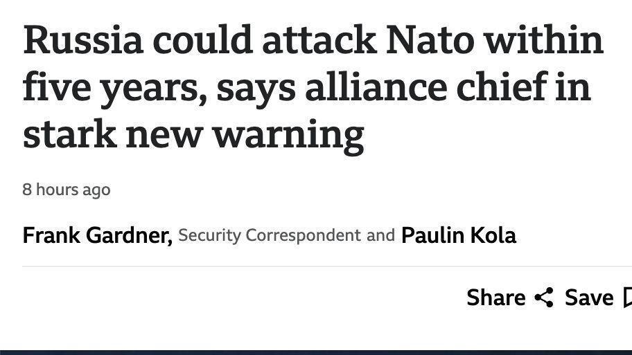 俄拟立法不攻北约，北约却称俄5年内做好动武准备，呼吁成员国时刻做好备战