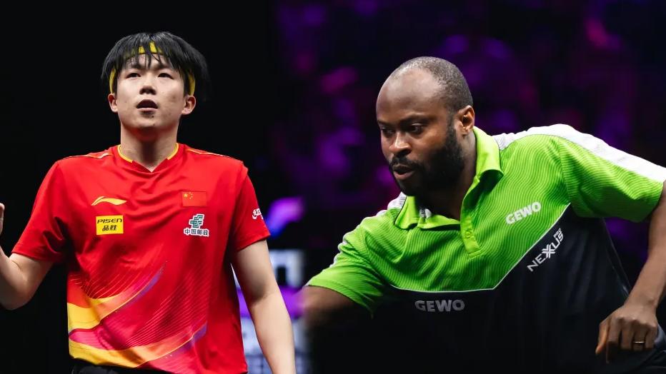 冠军赛：王楚钦首秀3-0零封非洲大汉，非洲场外双手与头哥握手