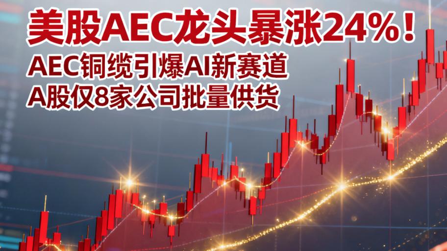 美股AEC龙头暴涨24%！AEC铜缆引爆AI新赛道 A股仅8家公司批量供货