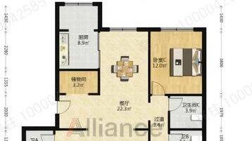 户型风水：想旺财，鱼缸摆这个位置怎么样？