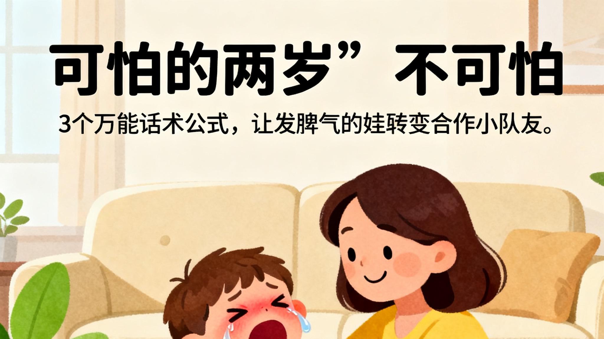 “可怕的两岁”不可怕：3个万能话术公式，让发脾气的娃秒变合作小队友