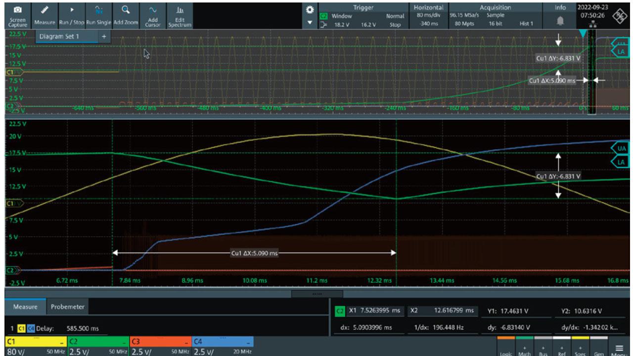 辅助偏置电源启动时序的精确验证