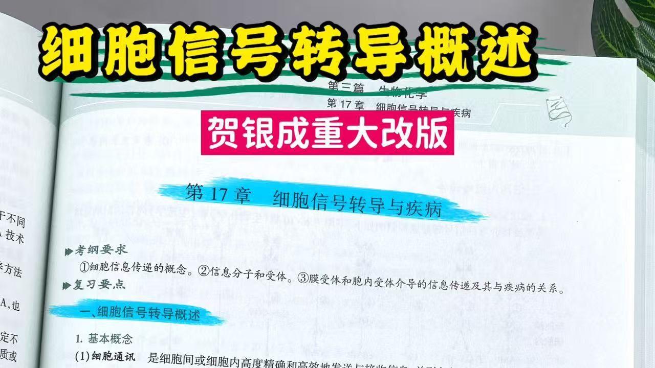 细胞信号转导概述-贺银成重大改版