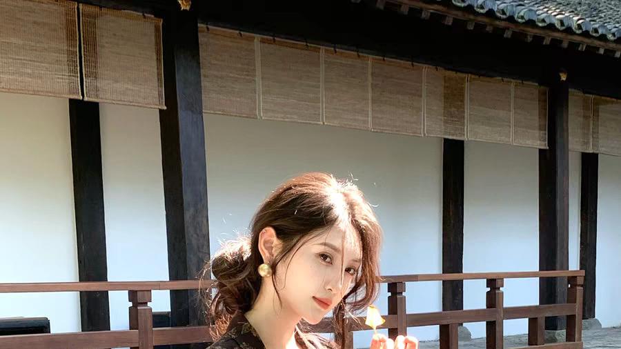 界相【山语】慵懒风气质提花羊毛天丝外披女早秋松弛高级感长外套