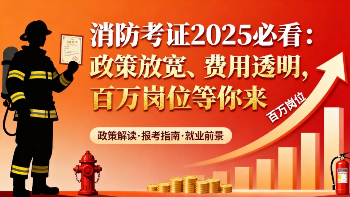消防考证 2025 必看：政策放宽、费用透明，百万岗位等你来! !