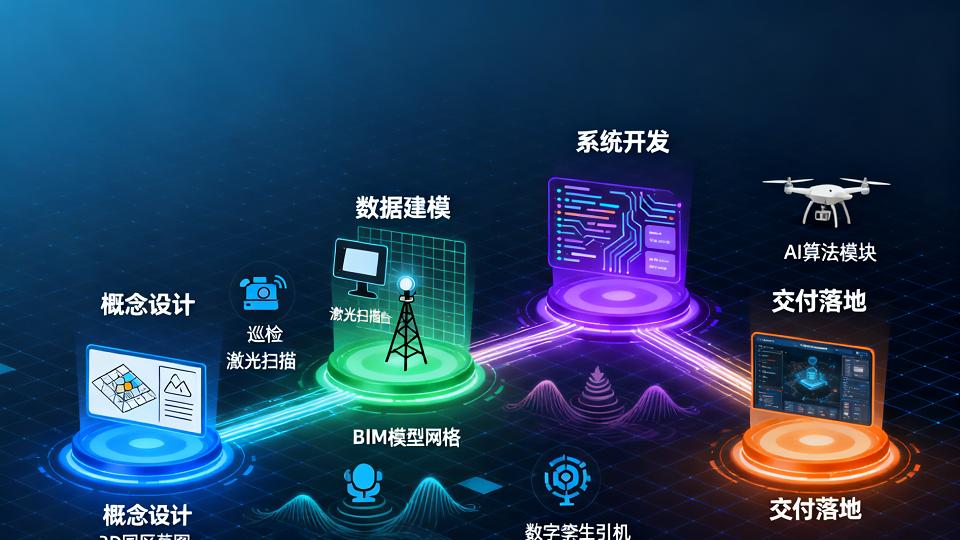 园区数字孪生从设计到交付落地标准化流程：从概念到现实，驱动园区智能化建设