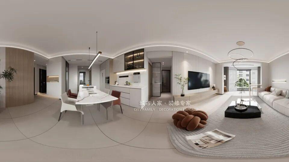 设计效果丨亚太名居120平米简约风，纯粹清新