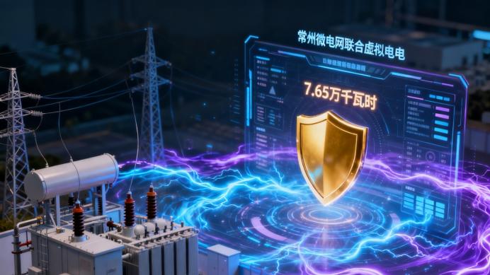 常州微电网联合虚拟电厂，7.65万千瓦时背后的保供新力量