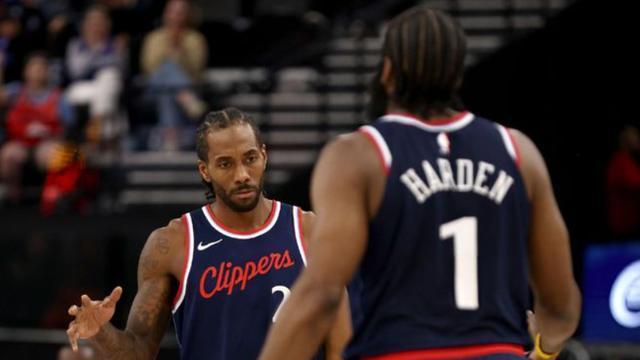 快船双喜临门，三人组60+18+18，哈登再创纪录，新援加盟效果佳