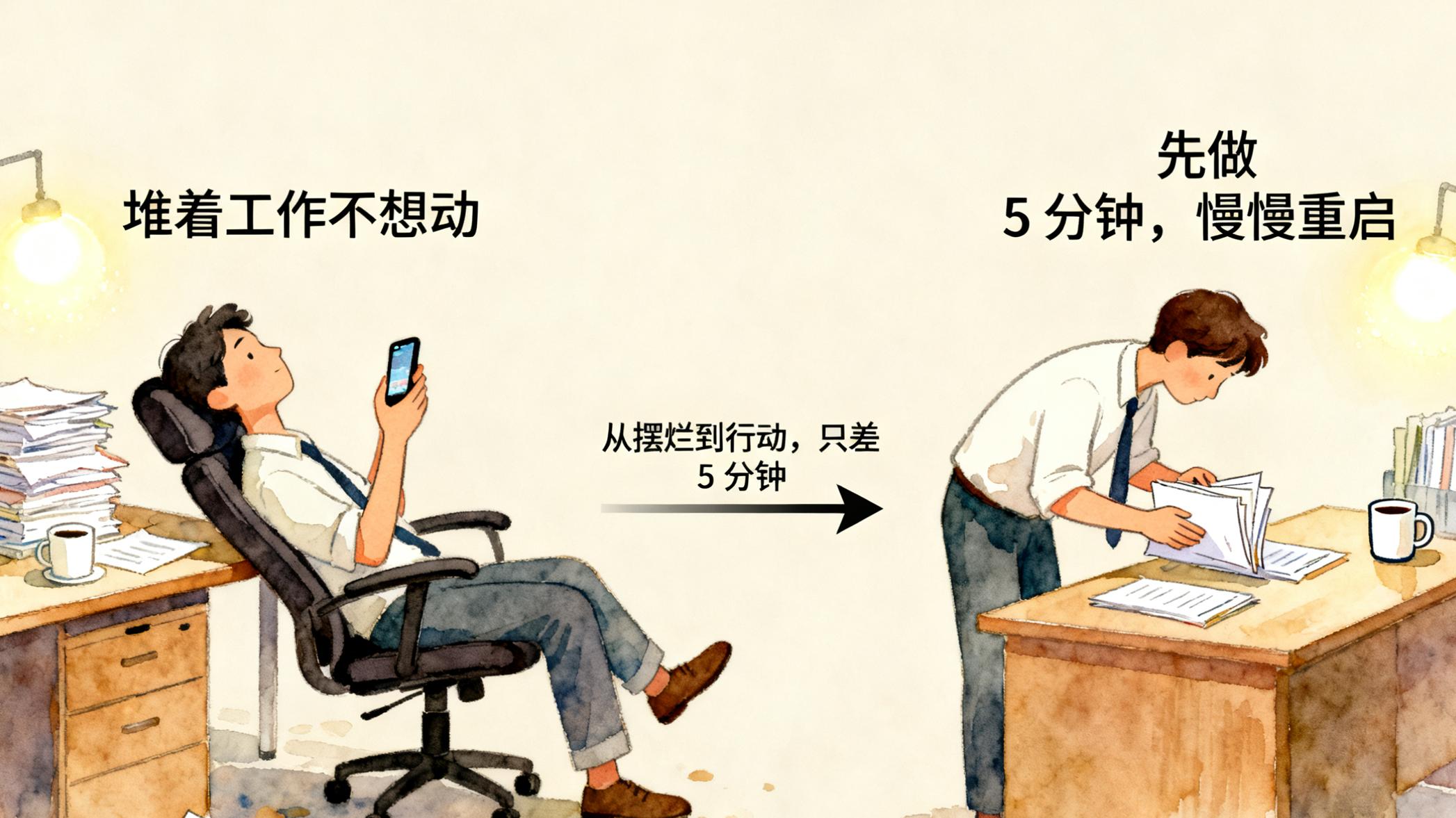 职场摆烂难重启？5 分钟法则帮你轻松起步