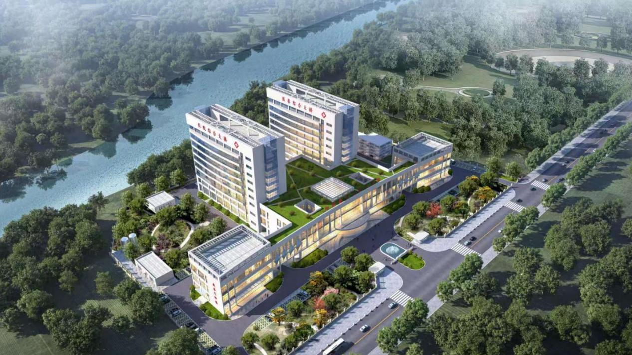 阳新县滨江新区医院建设项目主体结构顺利封顶