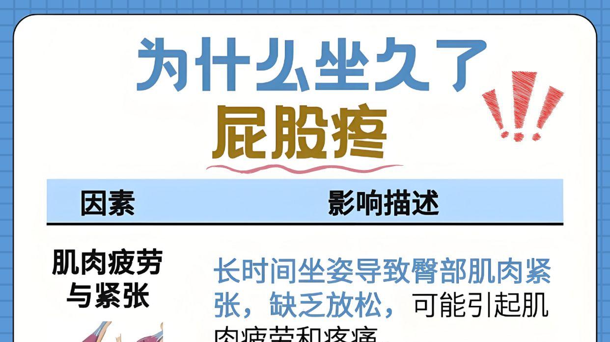 久坐屁股疼？原因在这！