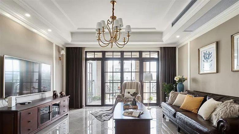 120平米的新房，美式风格的设计大气又漂亮，玄关镜面设计超好看