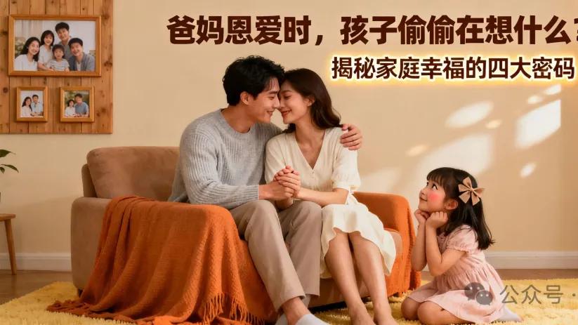 爸妈恩爱时，孩子偷偷在想什么