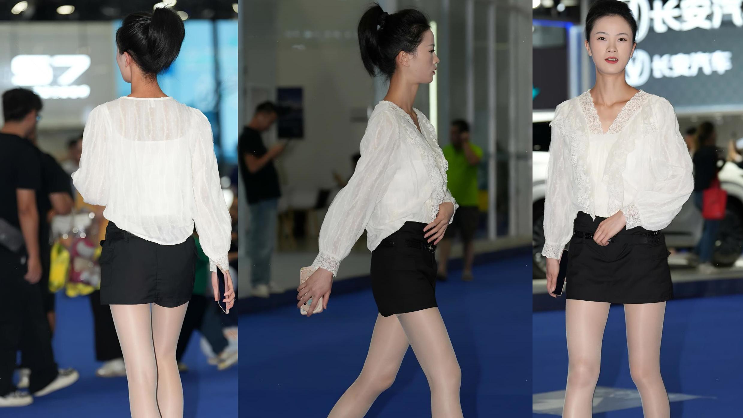 一个穿凉拖看展的女士：她让整个场馆的喧嚣，都慢了半拍