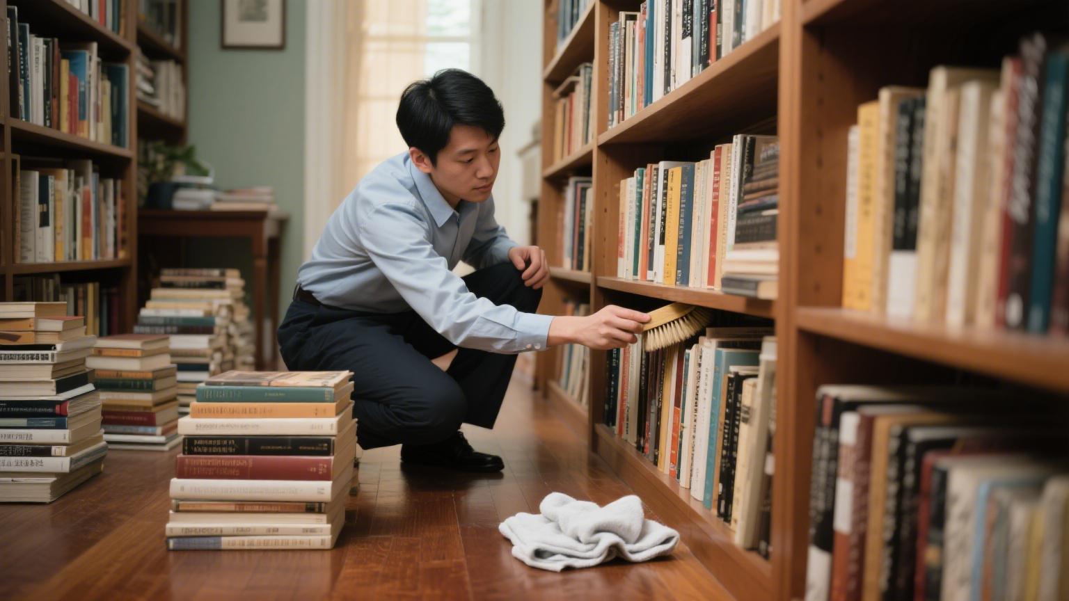 家庭书房书架清洁收纳小窍门，书籍规整易查找