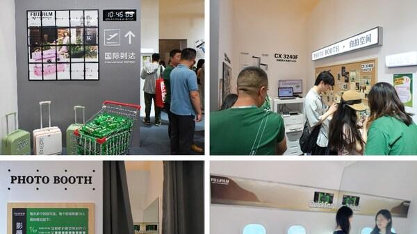富士胶片P&I展台复刻"机场旅行" 沉浸式打卡集聚人气