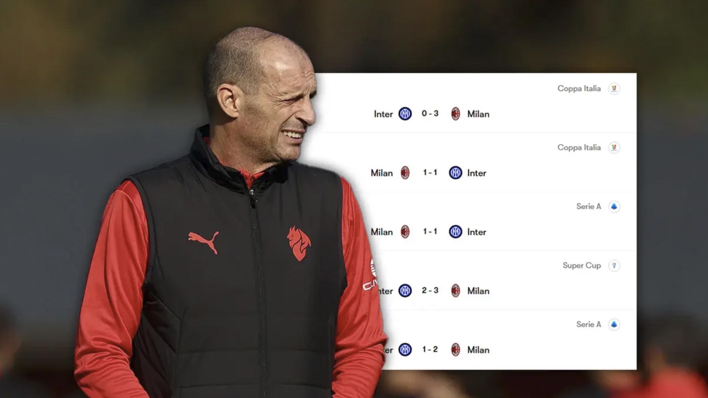 从六连败到六场不败！米兰逆转德比风水！阿莱格里能否延续玄学？