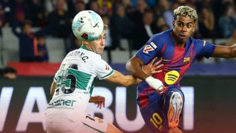 五连胜，亚马尔、拉什福德破门，巴萨3-1大胜埃尔切，逼近皇马，升至西甲第二