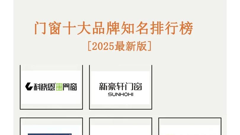 门窗十大品牌口碑榜：科技赋能