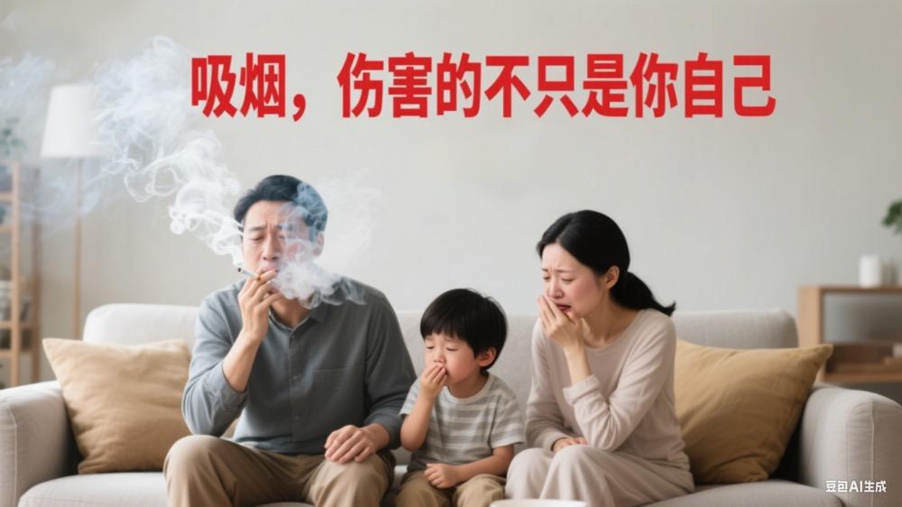 长期闻二手烟，等于自己在吸烟，甚至危害三代人