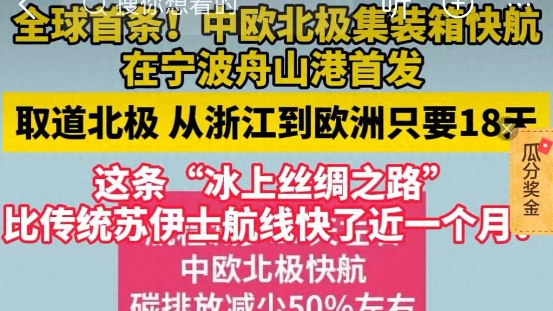 18天的北极新航道，替代中欧快车，战略意义有多大？