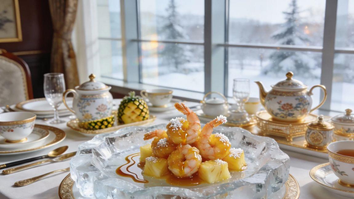 我们一起来复刻国宴冷盘：沙律凤梨虾球