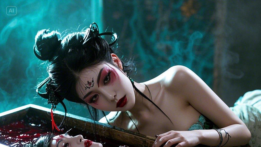 民间故事：胭脂棺·夜半镜中婆媳双面妆