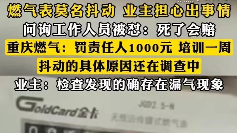 重庆一男子家中燃气表连续三天异常抖动，担忧安全问题便联系燃气公司。谁能想到，工作