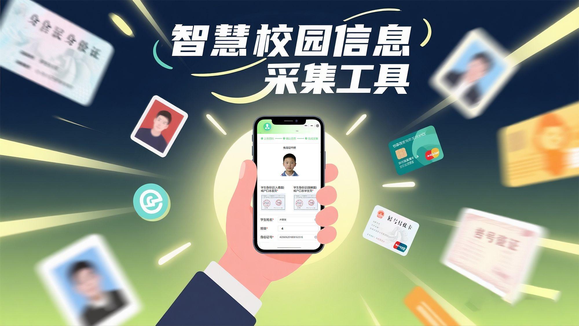 智慧校园社保卡采集工具，高效收集学生证件照及家长信息