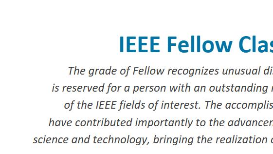 浙大杨易教授当选IEEE Fellow！