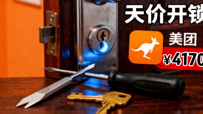 开锁花光生活费，女大学生遭 4170 元天价收费，美团商家称师傅个人行为