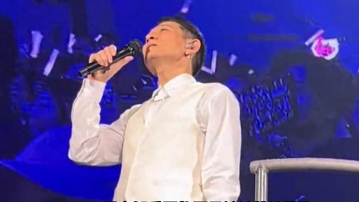 朱玲玲看刘德华演唱会，77岁富豪老公罕见露面，林子祥叶...