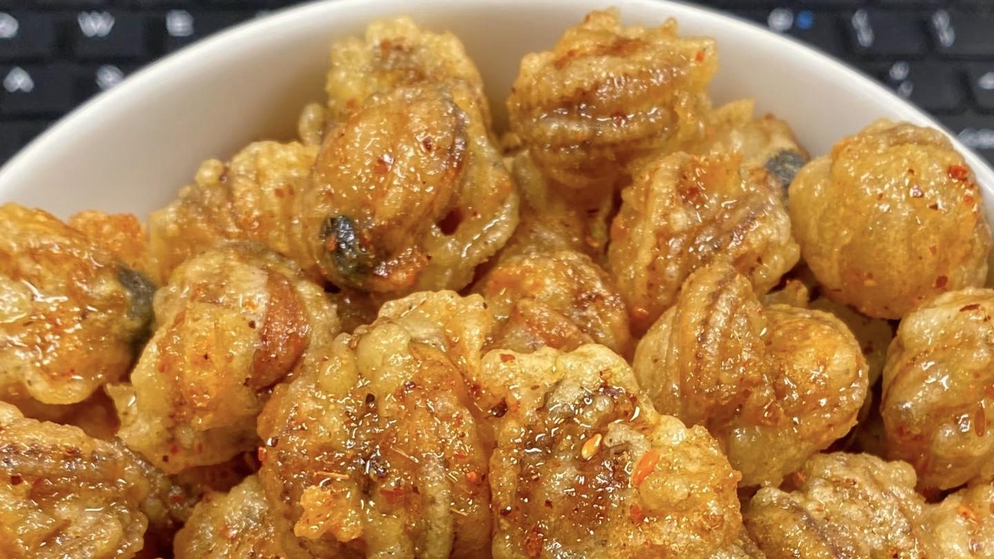 香炸扇贝肉家常做法：外酥里嫩零腥味，复炸技巧全揭秘
