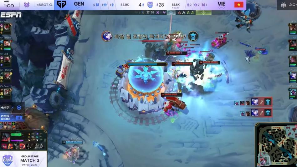 论超威和尺帝重要性！无双C阵容GEN不敌越南队！被打成人机！