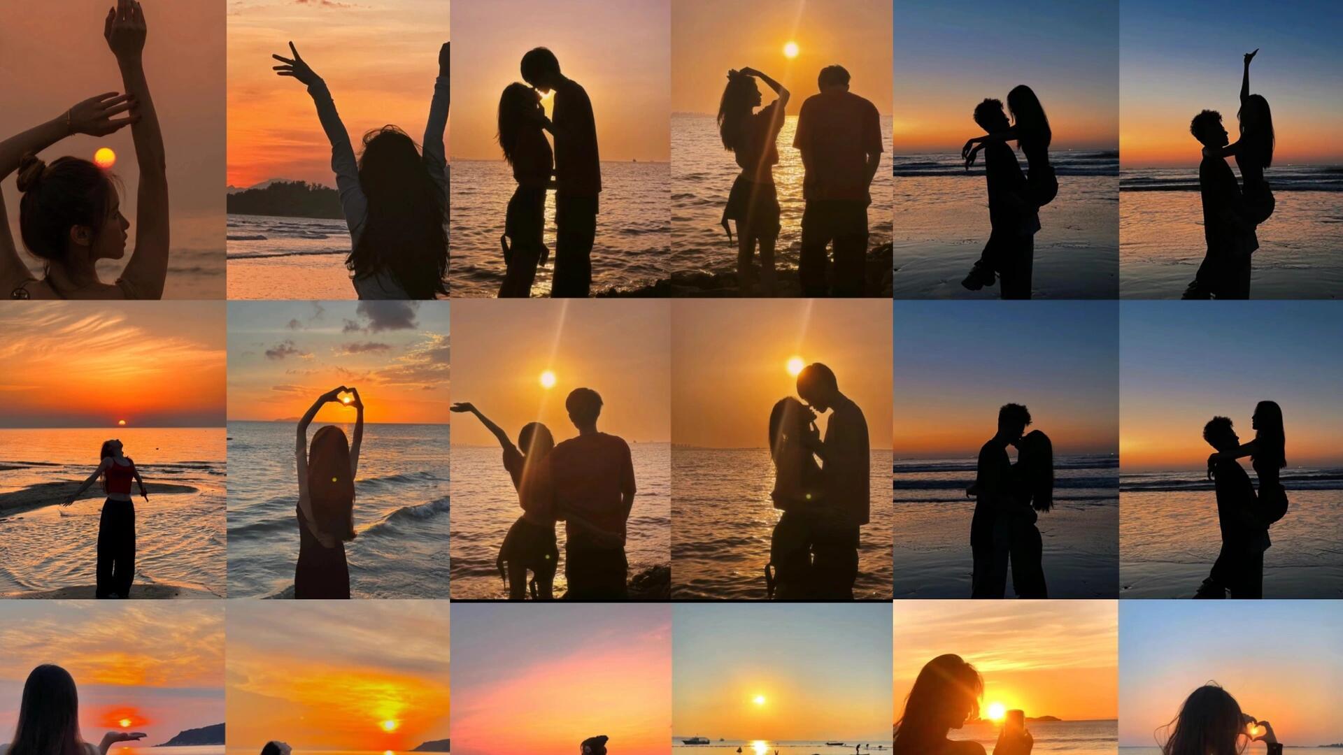 11月日照旅行，海边拍照姿势