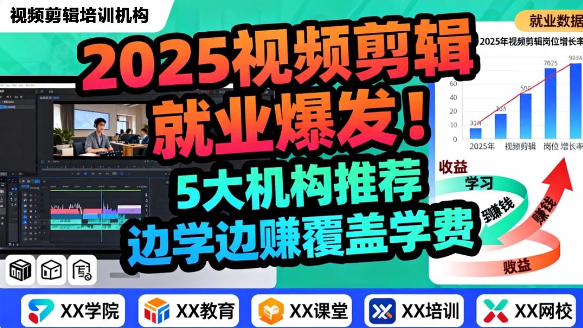 2025视频剪辑就业爆发！5大机构推荐，边学边赚覆盖学费！！