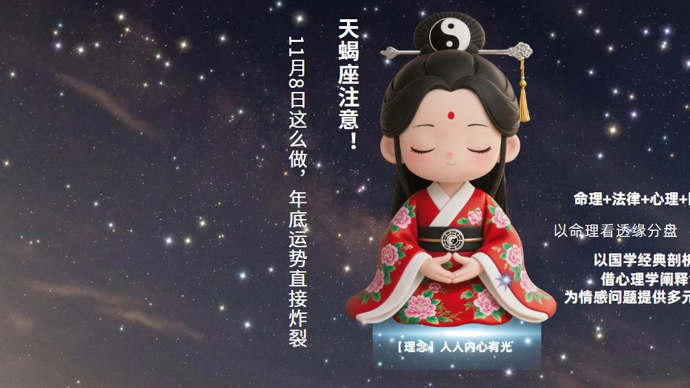 天蝎座注意！11月8日这么做，年底运势直接炸裂