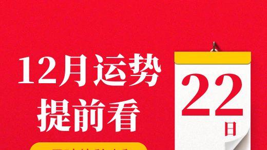 【每日运势】2025年12月22日生肖运势丨偏财运最好的生肖