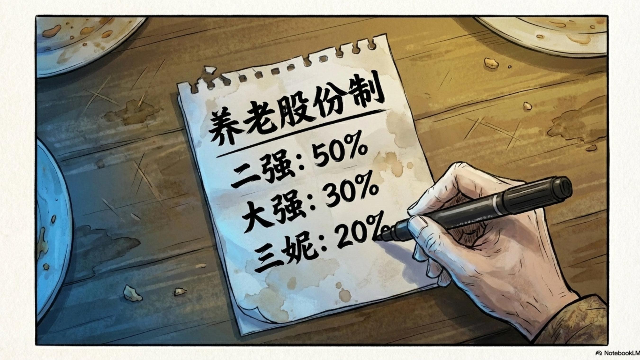 我不争不吵收下15万，只是默默起草了一份“30%养老协议”之算盘珠子都崩我脸上了