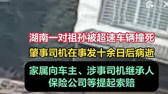湖南祖孙车祸案：肇事司机病逝，家属索赔陷困境，谁来为悲剧买单