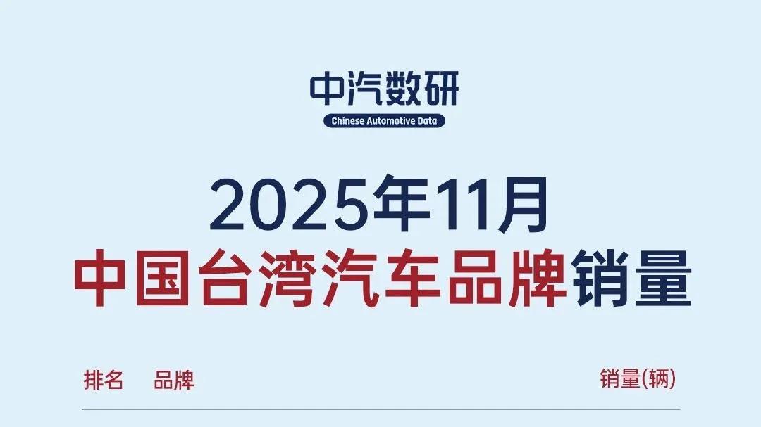 11月中国台湾省汽车销量：日系热销，车型榜前十占九