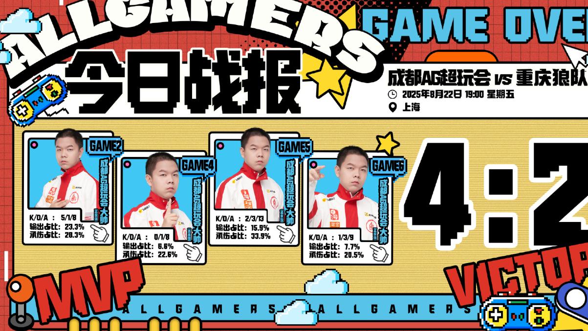 AG4-2狼队，大帅四连MVP，轩染关键单杀紫幻，一诺感慨状态没跟上