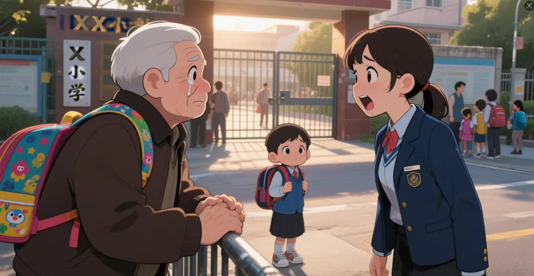 送娃上学撞见一幕，我这个当妈的眼泪包都包不住了