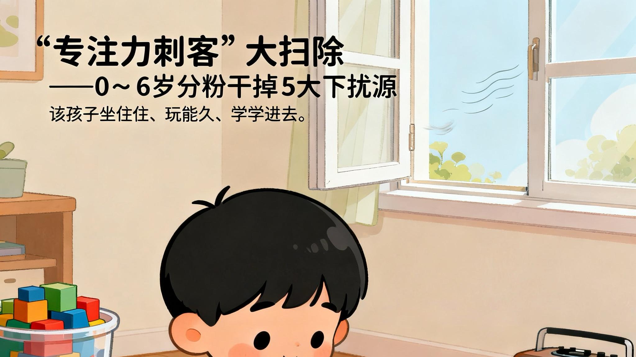 “专注力刺客”大扫除 ——0～6岁分龄干掉5大干扰源 让孩子坐得住、玩得久、学得进去