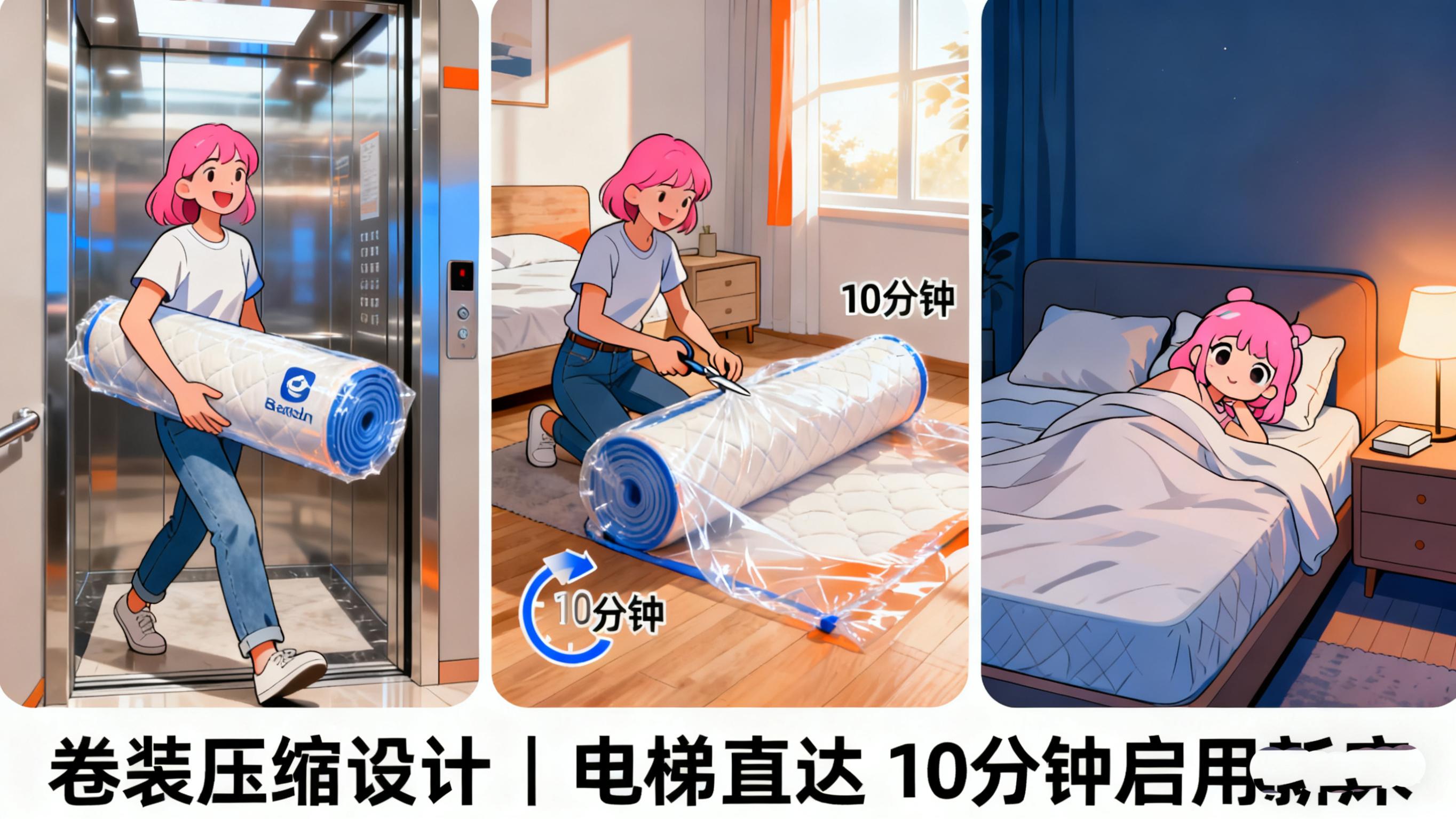 商家直推！零压巨能簧床垫---S1系列白与灰，全家适配的实用之选