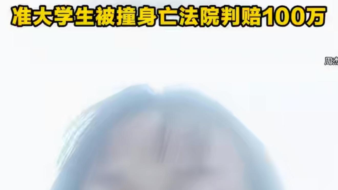 准大学生被撞身亡法院判赔100万