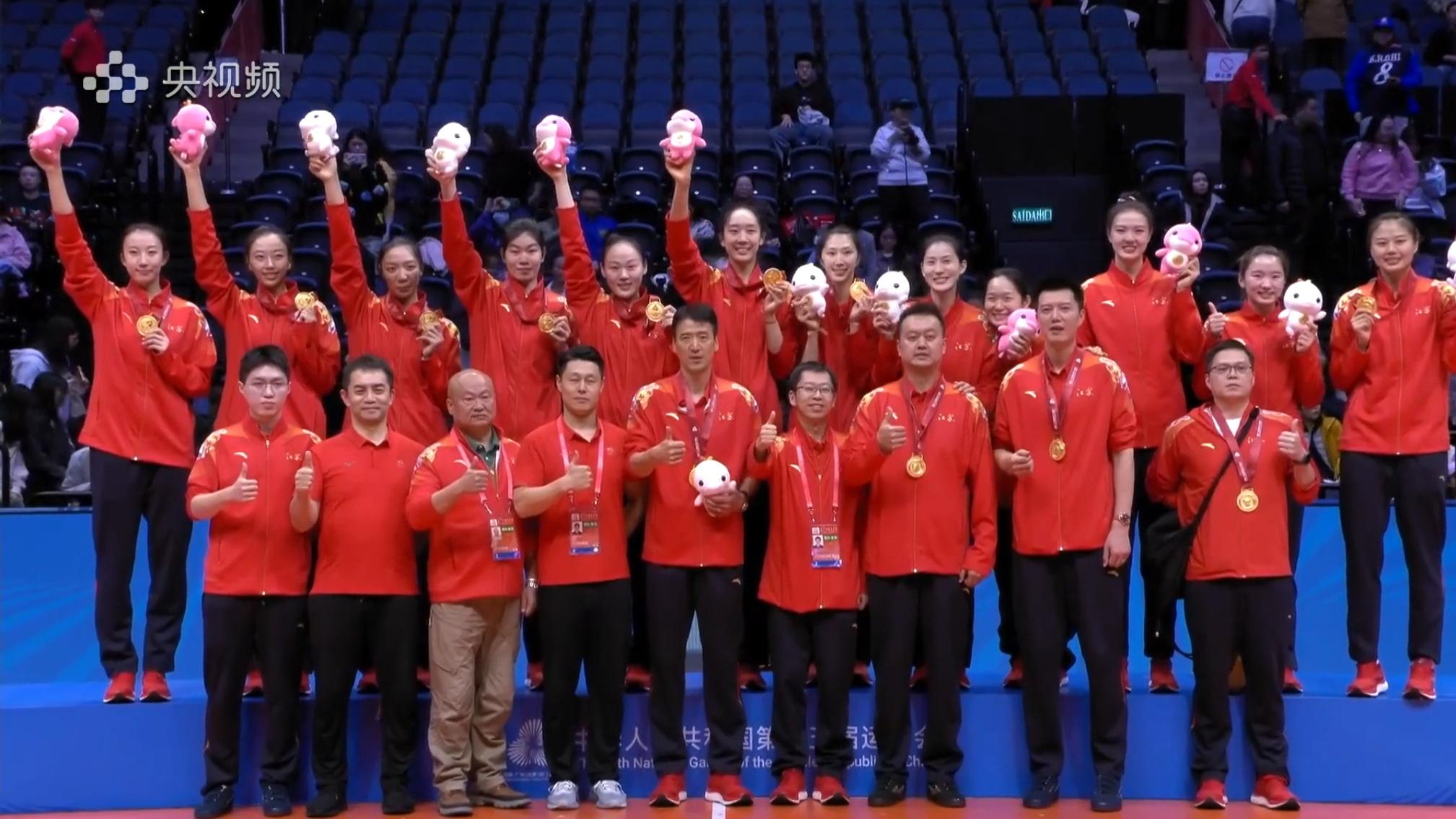 全运会最新金牌榜，广东不仅落后山东，还落后浙江，江苏女排夺冠