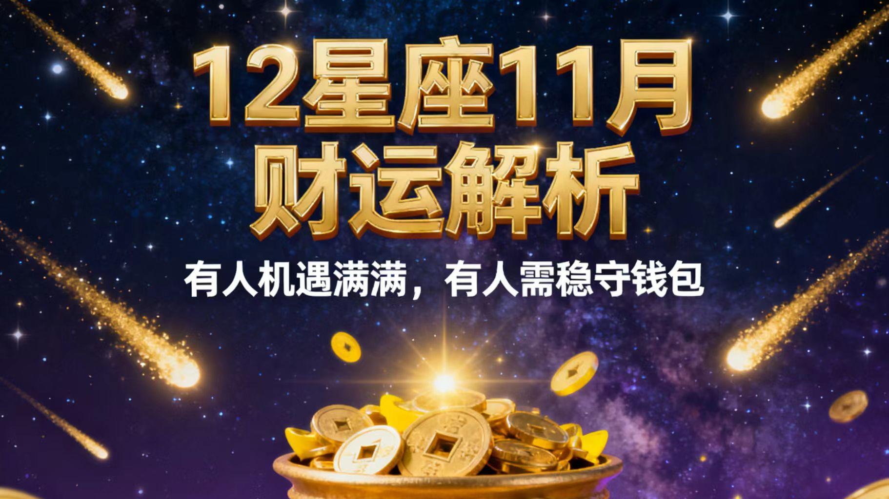 12星座11月财运解析：有人机遇满满，有人需稳守钱包