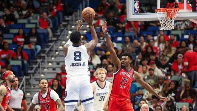 灰熊17分加时逆转6连杀鹈鹕 锡安17分威廉姆斯17助攻生涯新高